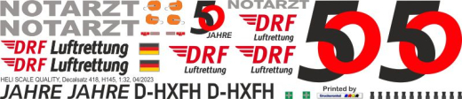 H145 / EC 145T2 - DRF - D-HXFH - 50 Jahre DRF Luftrettung - Decal 418 - 1:24