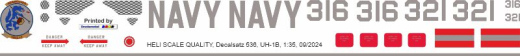 UH-1B - US Navy - Seawolves HA(L)-3 - Decal 536 - 1:35