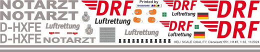 H145 / EC 145T2 - DRF - D-HXFE - Decal 551 - 1:32