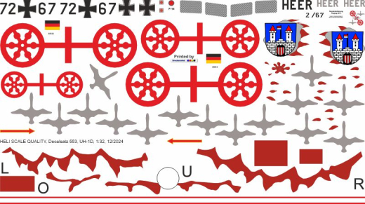 UH-1D - Bundeswehr Heer 72+67 - 40 Jahre THR 30 - Decal 553 - 1:24