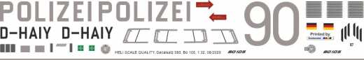 Bo 105S - Polizei Hessen - D-HAIY - Decal 585 - 1:32