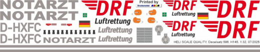 H145 / EC 145T2 - DRF - D-HXFC - Decal 586 - 1:32