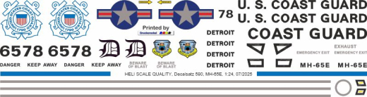 AS 365 / MH-65E - US Coast Guard 6578 - Decal 590 -1:24