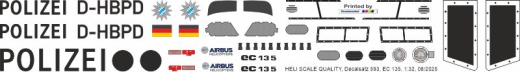 EC 135 - Polizei Bavaria - D-HBPD - Decal 593 - 1:18