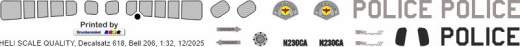 Bell 206 - Astrodivision Police - N230AC - Decal 618 - 1:24