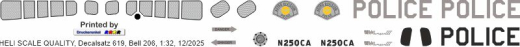 Bell 206 - Astrodivision Police - N250AC - Decal 619 - 1:32