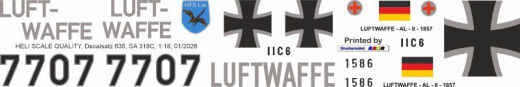 SA 318C - Luftwaffe 7707 - Decal 635 - 1:32