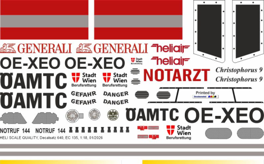 EC 135 - ÖAMTC - OE-XEO Christophorus 9 - Decal 640 - 1:32