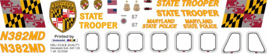 AW 139 - Maryland State Police - N382MD - Decal 645 - 1:48