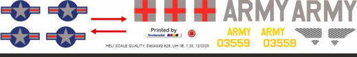 UH-1B - US Army Med Det 03559 - Decal 628 - 1:35