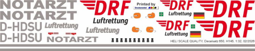 H145 / EC 145T2 - DRF - D-HDSU - Decal 650 - 1:32