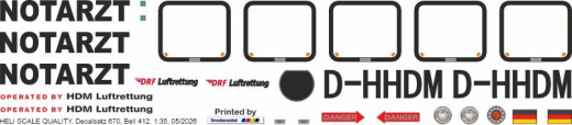 Bell 412 - DRF alt - D-HHDM - Decal 670 - 1:35
