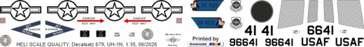 UH-1N - US Air Force 36. RQS - 96641 - Decal 679 - 1:35