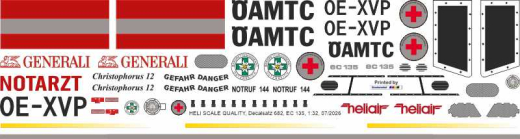 EC 135 - ÖAMTC - OE-XVP Christophorus 12 - Decal 682 - 1:32
