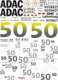 H145 / EC 145T2 - ADAC - D-HYAL 50 years ADAC - Decal 289 - 1:24
