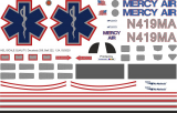Bell 222 - Mercy Air - N419MA - Decal 258 - 1:24