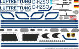 EC 135 - Luftrettung BMI - D-HZSO - Decal 298 - 1:18
