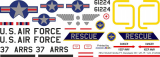 UH-1F - US Air Force - 37. ARRS 61224 - Decal 337 - 1:35