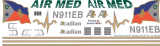 Bo 105 CBS - Air Med - N911EB - Decal 435 - 1:24