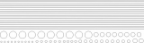 Linien und Rundungen grau 30 % 0,1 mm bis 1,0 mm