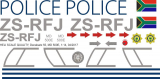 MD 500E - Polizei Südafrika - ZS-RFJ - Decal 55 - 1:24