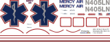 Bell 412 - Mercy Air - N405LN - Decal 262 - 1:35