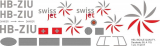 A 119 - SwissJet - HB-ZIU - Decal 58 - 1:24