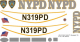 A 119 - NYPD - N319PD - Decal 118 - 1:24