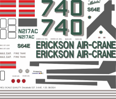 S-64E - Erickson Air-Crane - N217AC Malcolm - Decal 527